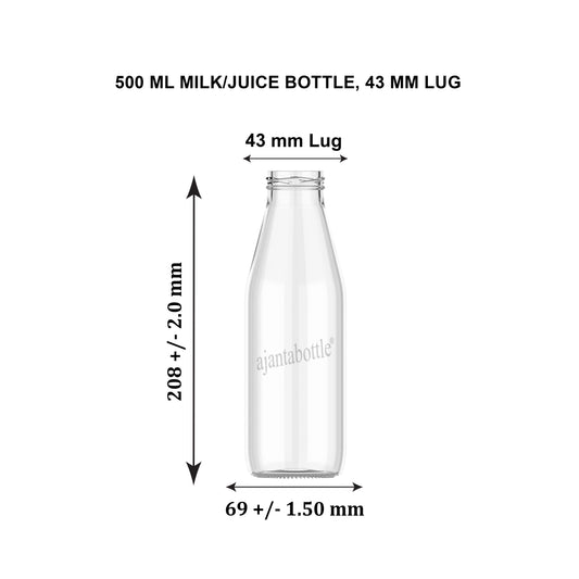 500ml Ajanta Glass bottle (Round)