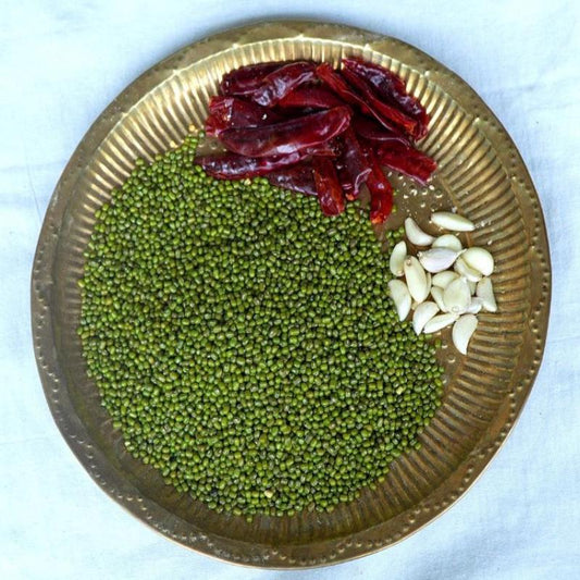 దంచిన పెసర కారం పొడి | Stone Grinded Green Gram Spice Powder