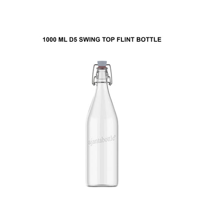 1000 ML WATER D5-CLIPTOP FLINT BOTTLE