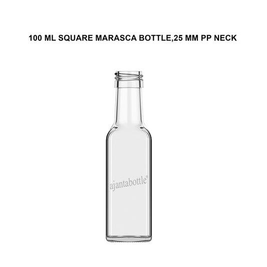 100ml Ajanta Glass bottle (Square)