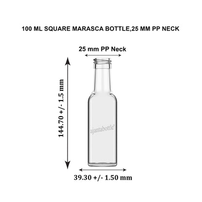100ml Ajanta Glass bottle (Square)