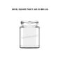 280 ml Square Fancy Glass Jar 63 mm Lug Neck