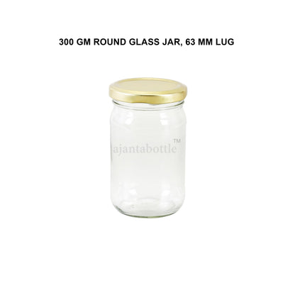 300 GM FLINT ROUND 63MM LUG CAP BOTTLE