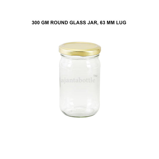 300 GM FLINT ROUND 63MM LUG CAP BOTTLE