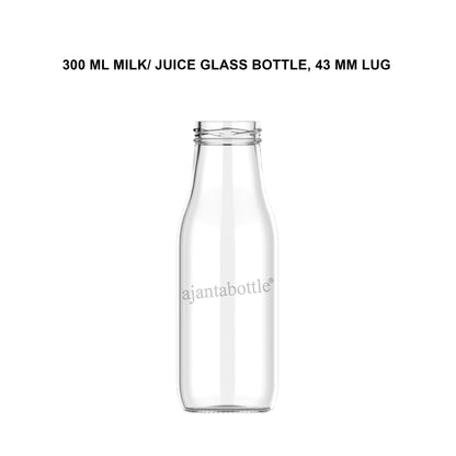 300 ml Juice Round Glass Bottle 43 mm Lug Neck