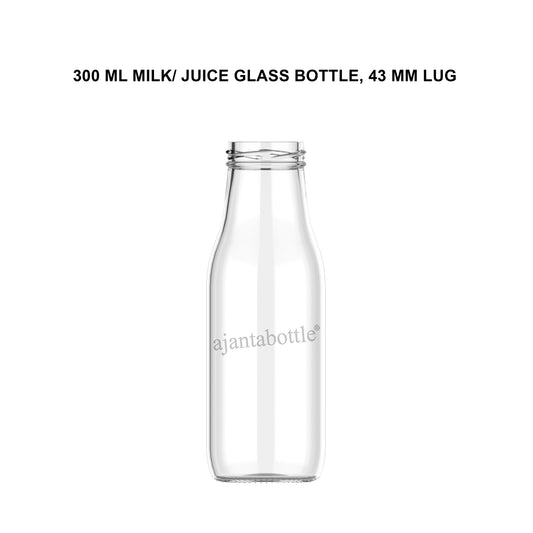 300 ml Juice Round Glass Bottle 43 mm Lug Neck