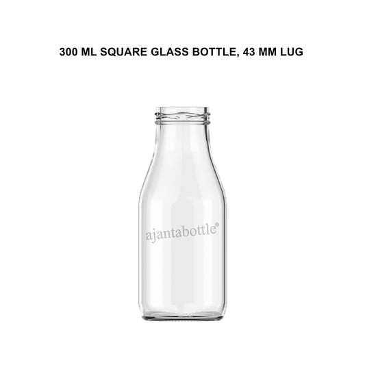 300ml Ajanta Glass bottle (Square)