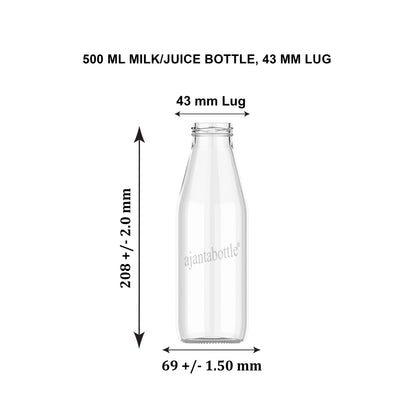500ml Ajanta Glass bottle (Round)