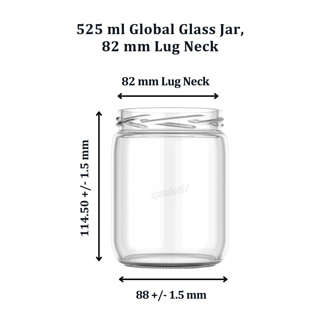 525 ml Global Glass Jar