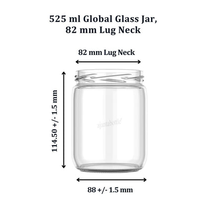 525 ml Global Glass Jar