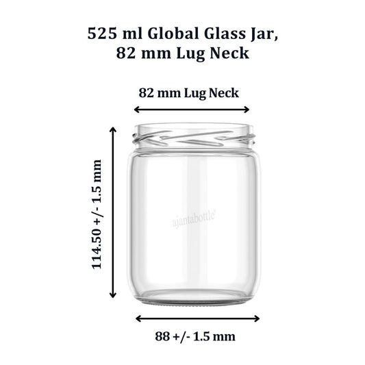 525 ml Global Glass Jar