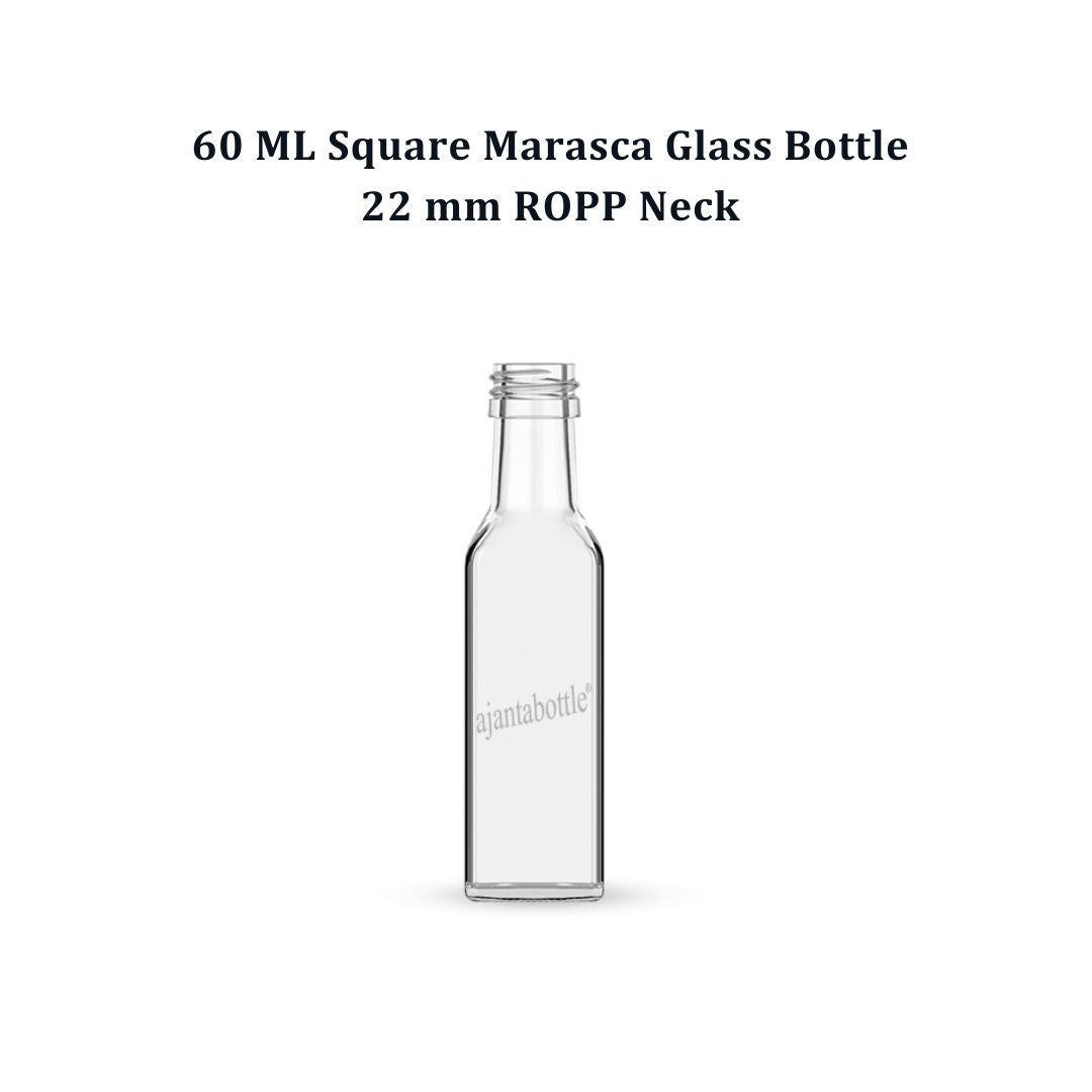 60ml Ajanta Glass bottle (Square)