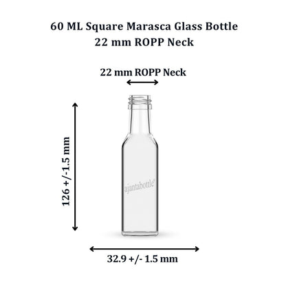 60ml Ajanta Glass bottle (Square)