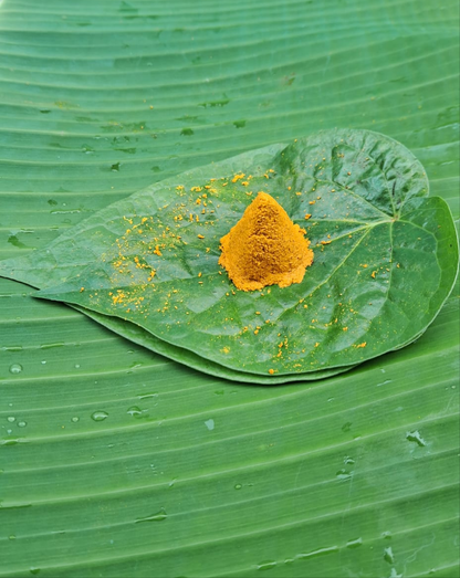 దంచిన ప్రకృతి వ్యవసాయ సేలం పసుపు పొడి | Stone-mortared & Naturally Farmed Selam Turmeric Powder