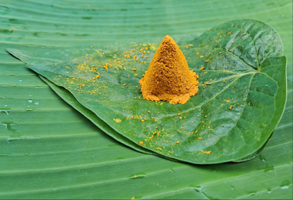 దంచిన ప్రకృతి వ్యవసాయ సేలం పసుపు పొడి | Stone-mortared & Naturally Farmed Selam Turmeric Powder