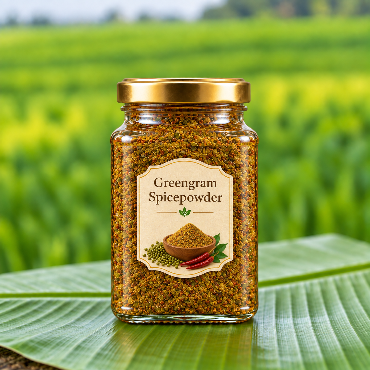 దంచిన పెసర కారం పొడి | Stone Grinded Green Gram Spice Powder