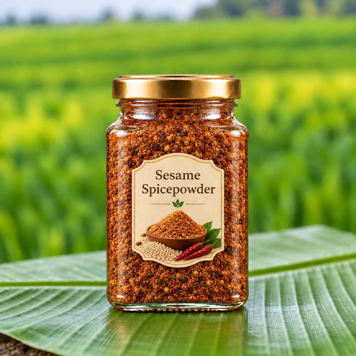 దంచిన నువ్వుల కారం పొడి | Stone Mortar Sesame spice powder
