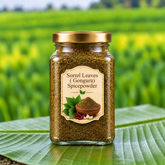 దంచిన గోంగూర కారం పొడి | Stone Mortar sorrel leaves Spice powder
