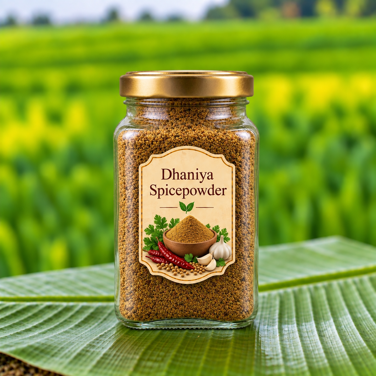 దంచిన ధనియాల కారం పొడి | Stone Mortar Defatted Coriander seeds Spice Powder