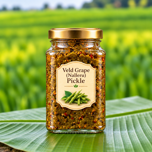 నల్లెరు రోటి పచ్చడి | Traditional Stone Grinded Veld Grape Pickle