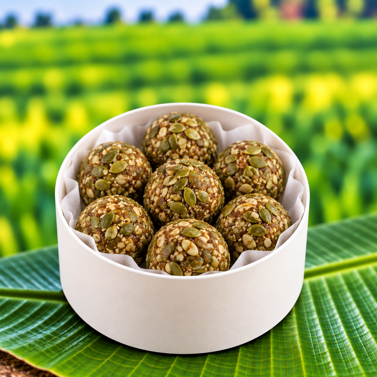 దంచిన గుమ్మడి గింజల లడ్డు  | Stone Grinded Pumpkin seeds laddu