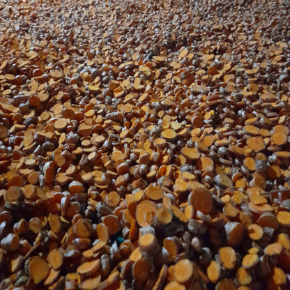 దంచిన ప్రకృతి వ్యవసాయ సేలం పసుపు పొడి | Stone-mortared & Naturally Farmed Selam Turmeric Powder